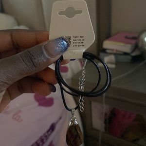 Tigers eye crystal necklace